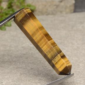 Ojo de Tigre Marrón dorado natural de 19.17 ct, Forma elegante, Opaco