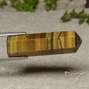 Ojo de Tigre Marrón claro natural de 25.09 ct, Elegante, Opaco