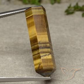 Ojo de Tigre Marrón claro natural de 25.09 ct, Elegante, Opaco