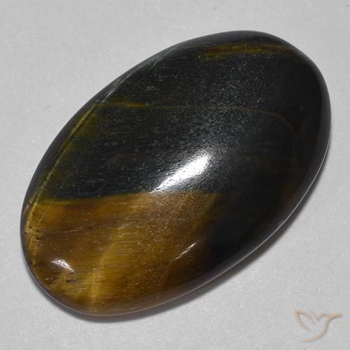 14.26ct Natural Marrón oro Ojo de Tigre, Ovalada, Opaco