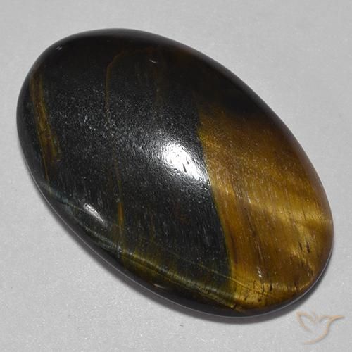 Ojo de Tigre Marrón oro natural de 14.26 ct, Ovalada, Opaco