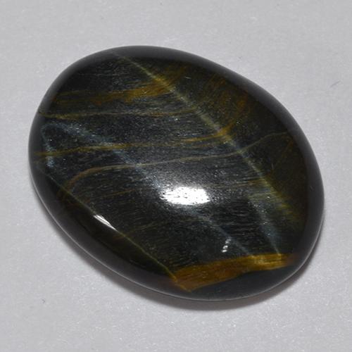 Tiger's eye multicolor natural de 11,75 ct, corte óvalo, opaco