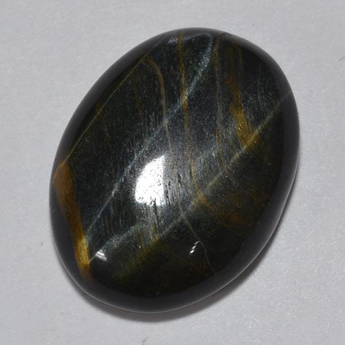 Tiger's eye multicolor natural de 11,75 ct, corte óvalo, opaco
