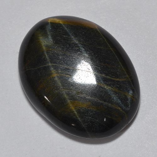Tiger's eye multicolor natural de 11,75 ct, corte óvalo, opaco