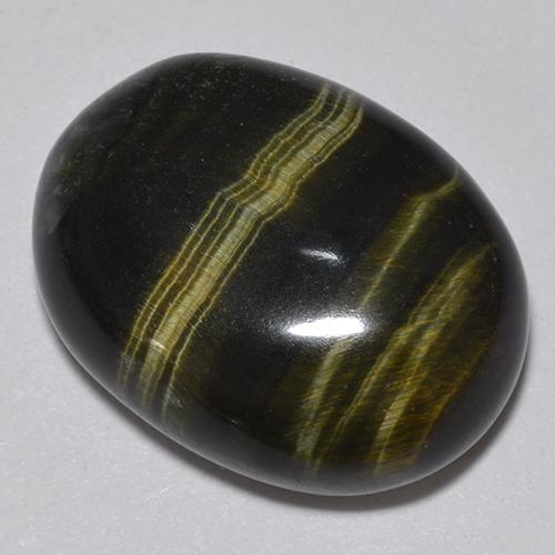 Tiger's eye multicolor natural de 19,06 ct, corte óvalo, opaco