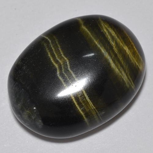 Tiger's eye multicolor natural de 19,06 ct, corte óvalo, opaco