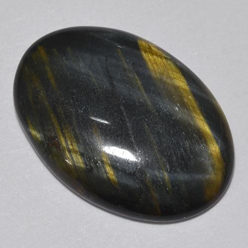 Tiger's eye multicolor natural de 9,44 ct, corte óvalo, opaco
