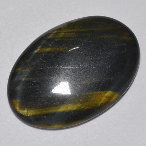 Tiger's eye multicolor natural de 9,44 ct, corte óvalo, opaco