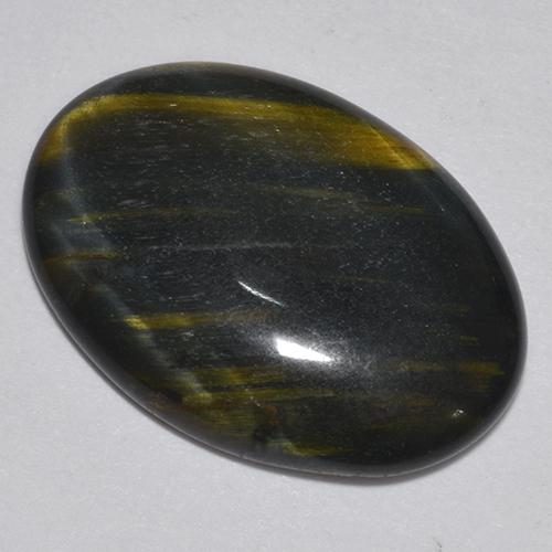 Tiger's eye multicolor natural de 9,44 ct, corte óvalo, opaco