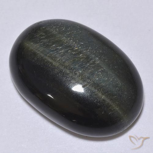 Ojo de Tigre Marrón oro natural de 20.77 ct, Ovalada, Opaco