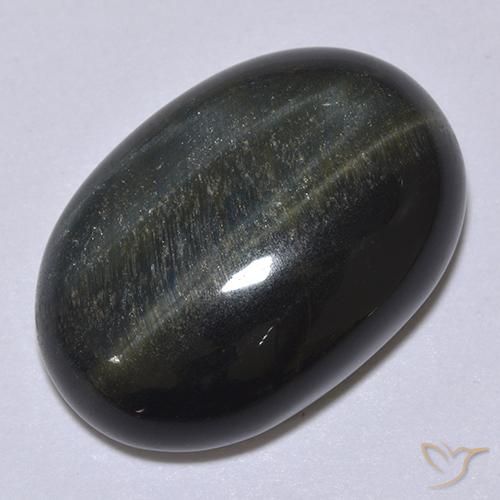 Ojo de Tigre Marrón oro natural de 20.77 ct, Ovalada, Opaco