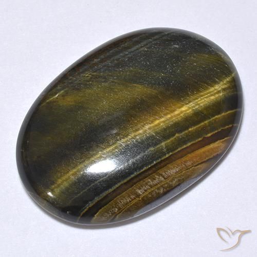 19.75ct Natural Marrón oro Ojo de Tigre, Ovalada, Opaco