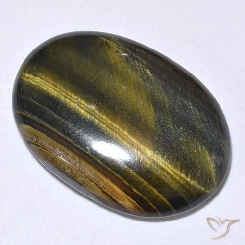 Ojo de Tigre Marrón oro natural de 19.75 ct, Ovalada, Opaco