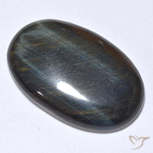 22.08ct Natural Marrón oro Ojo de Tigre, Ovalada, Opaco