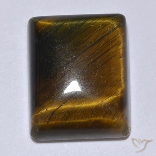 18.03ct Natural Marrón oro Ojo de Tigre, Corte Baguette, Opaco