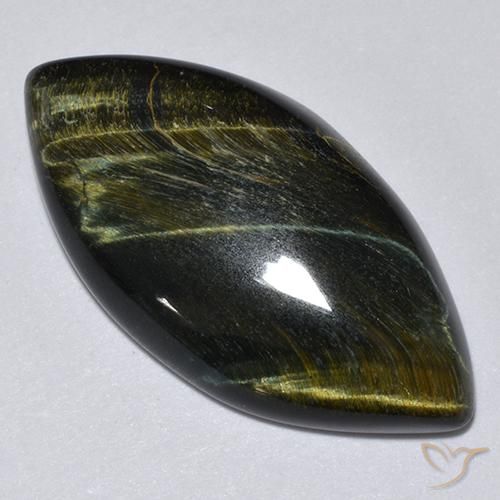 14.20ct Natural Marrón oro Ojo de Tigre, Marquesa, Opaco