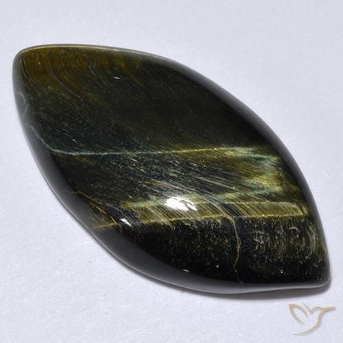 Ojo de Tigre Marrón oro natural de 14.20 ct, Marquesa, Opaco
