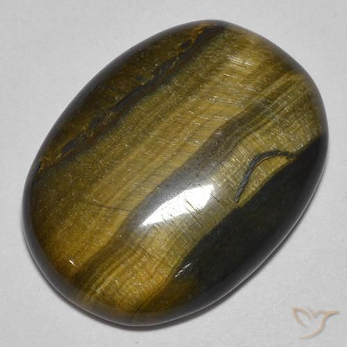 22.23ct Natural Marrón oro Ojo de Tigre, Ovalada, Opaco