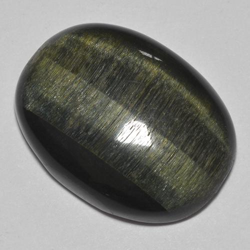 Tiger's eye multicolor natural de 30,08 ct, corte óvalo, opaco