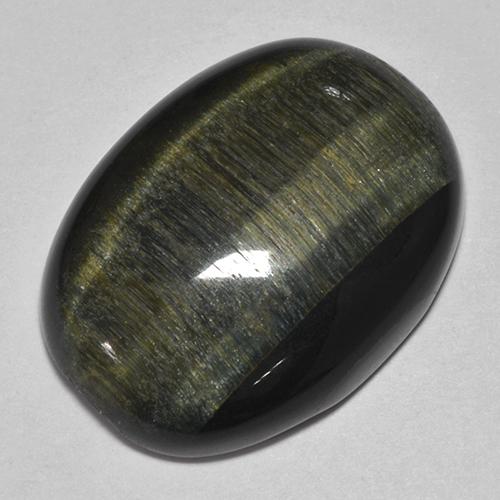 Tiger's eye multicolor natural de 30,08 ct, corte óvalo, opaco