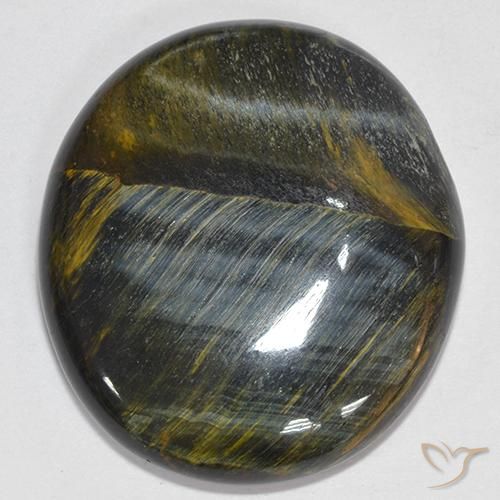 Ojo de Tigre Marrón oro natural de 39.93 ct, Corte Óvalo, Opaco