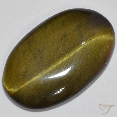 12.33ct Natural Marrón oro Ojo de Tigre, Ovalada, Opaco