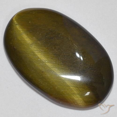 Ojo de Tigre Marrón oro natural de 12.33 ct, Ovalada, Opaco