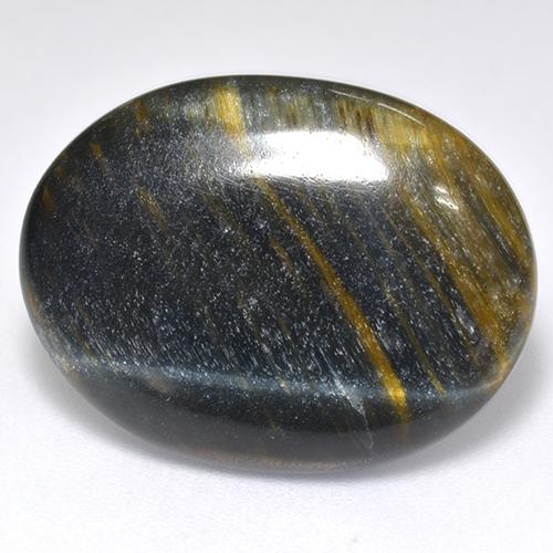 Ojo de Tigre Multicolor natural de 13.13 ct, Corte Óvalo, Opaco