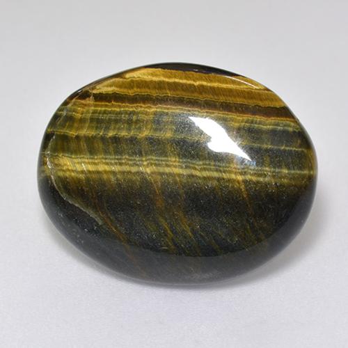 Tiger's eye multicolor natural de 12,92 ct, corte óvalo, opaco