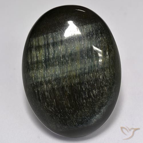 27.76ct Natural Marrón oro Ojo de Tigre, Ovalada, Opaco