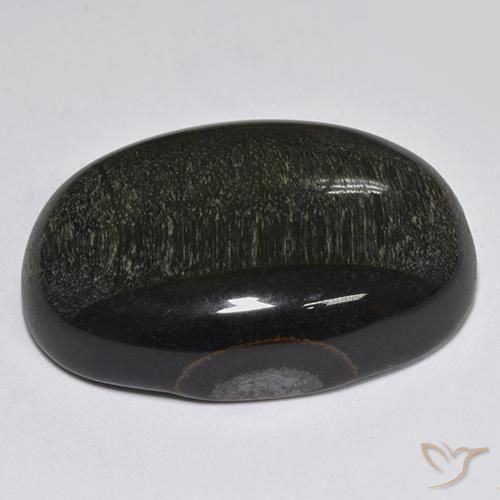 Ojo de Tigre Marrón oro natural de 34.44 ct, Ovalada, Opaco