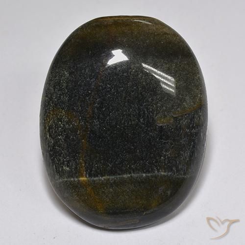 32.04ct Natural Marrón oro Ojo de Tigre, Ovalada, Opaco