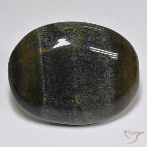 Ojo de Tigre Marrón oro natural de 32.04 ct, Ovalada, Opaco