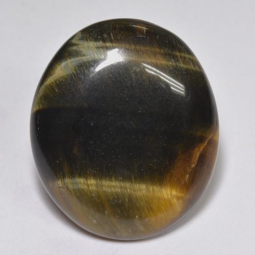 Tiger's eye multicolor natural de 14,43 ct, corte óvalo, opaco