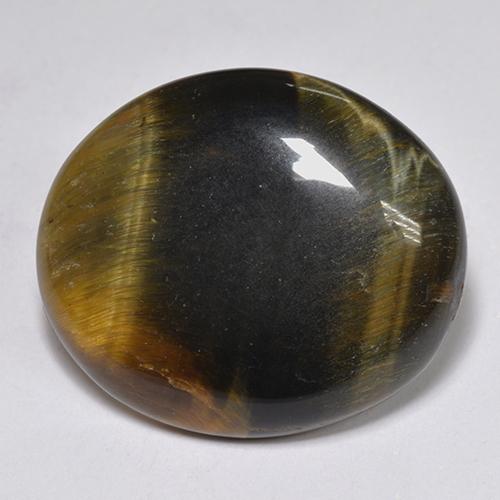 Tiger's eye multicolor natural de 14,43 ct, corte óvalo, opaco