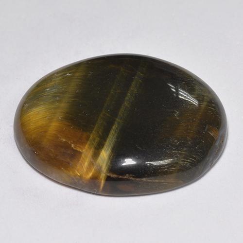 Tiger's eye multicolor natural de 14,43 ct, corte óvalo, opaco