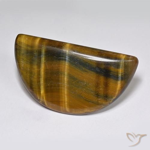 25.48ct Natural Marrón claro medio Ojo de Tigre, Elegante, Opaco