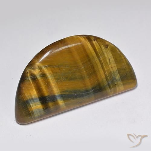 Ojo de Tigre Marrón claro medio natural de 25.48 ct, Elegante, Opaco