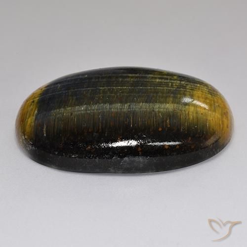 Ojo de Tigre Marrón oro natural de 42.35 ct, Ovalada, Opaco