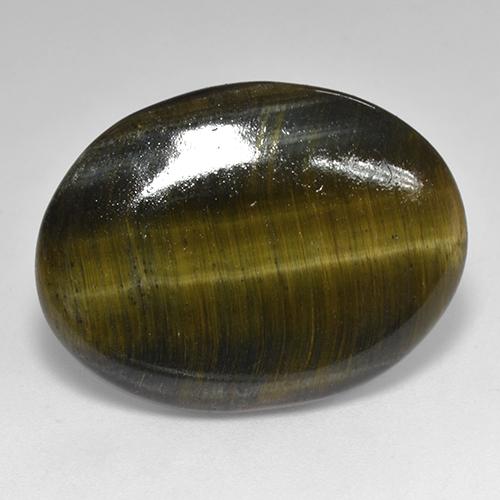Tiger's eye multicolor natural de 18,01 ct, corte óvalo, opaco