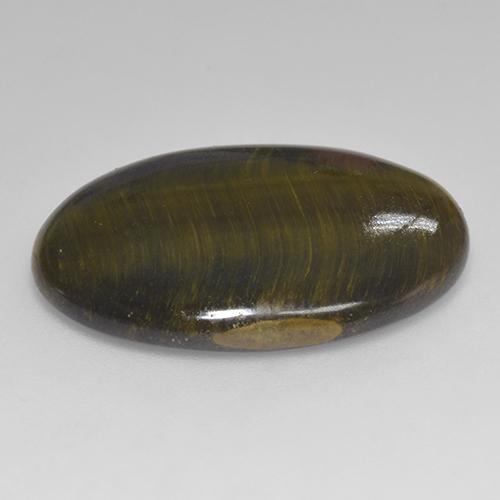Tiger's eye multicolor natural de 18,01 ct, corte óvalo, opaco