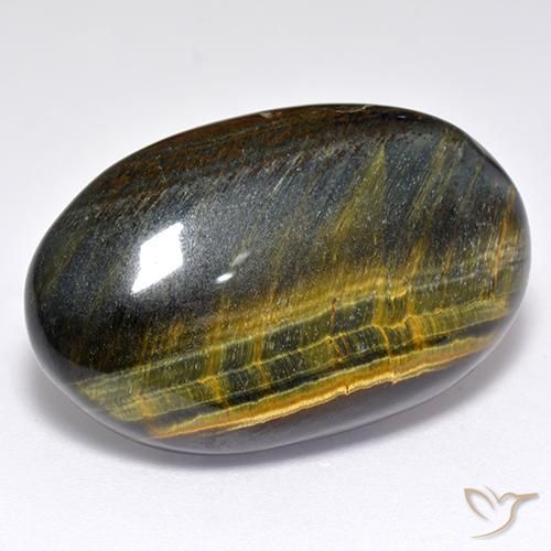 28.26ct Natural Marrón oro Ojo de Tigre, Ovalada, Opaco