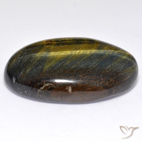 Ojo de Tigre Marrón oro natural de 28.26 ct, Ovalada, Opaco