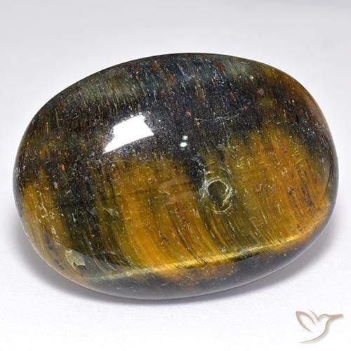 47.47ct Natural Marrón oro Ojo de Tigre, Ovalada, Opaco