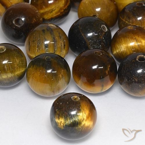 12.53ct Natural Marrón medio Ojo de Tigre, Esfera / Bola, Opaco