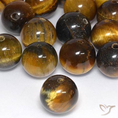 Ojo de Tigre Marrón medio natural de 12.53 ct, Esfera / Bola, Opaco