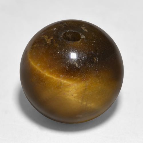 Ojo de Tigre Marrón natural de 11.61 ct, Esfera / Bola, Opaco