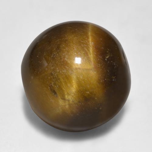 Ojo de Tigre Marrón natural de 11.61 ct, Esfera / Bola, Opaco