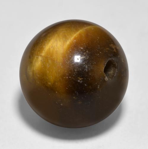 Ojo de Tigre Marrón natural de 11.61 ct, Esfera / Bola, Opaco