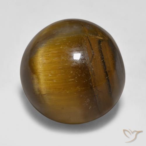 Tiger's eye marrón natural de 11,89 ct, esfera / bola, opaco